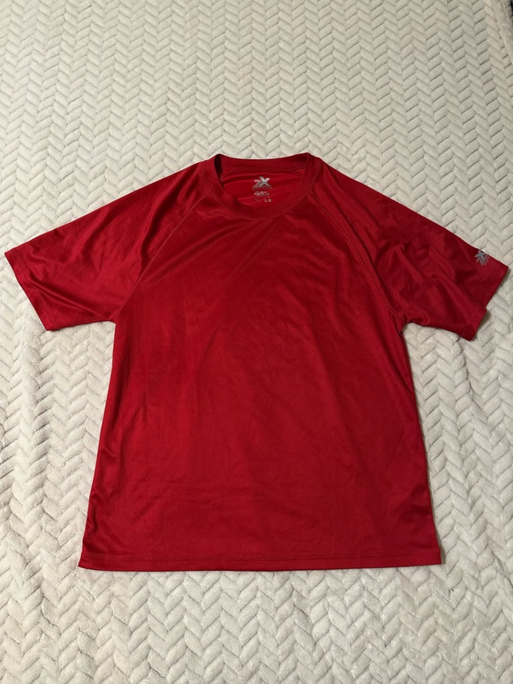ZeroXposur Red Men’s Large Short-Sleeve Active Tee UPF 50+